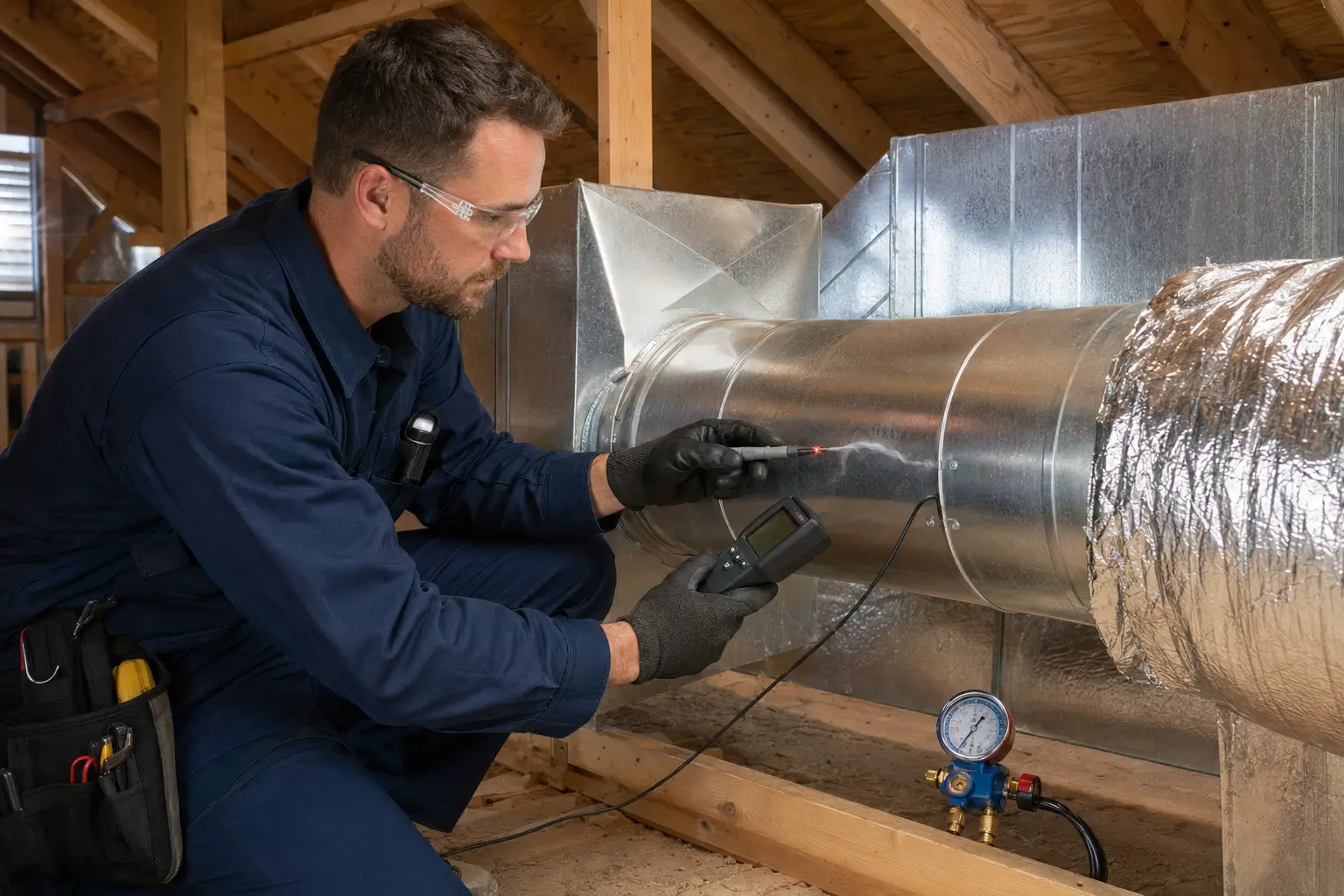 air duct leak detection inspection