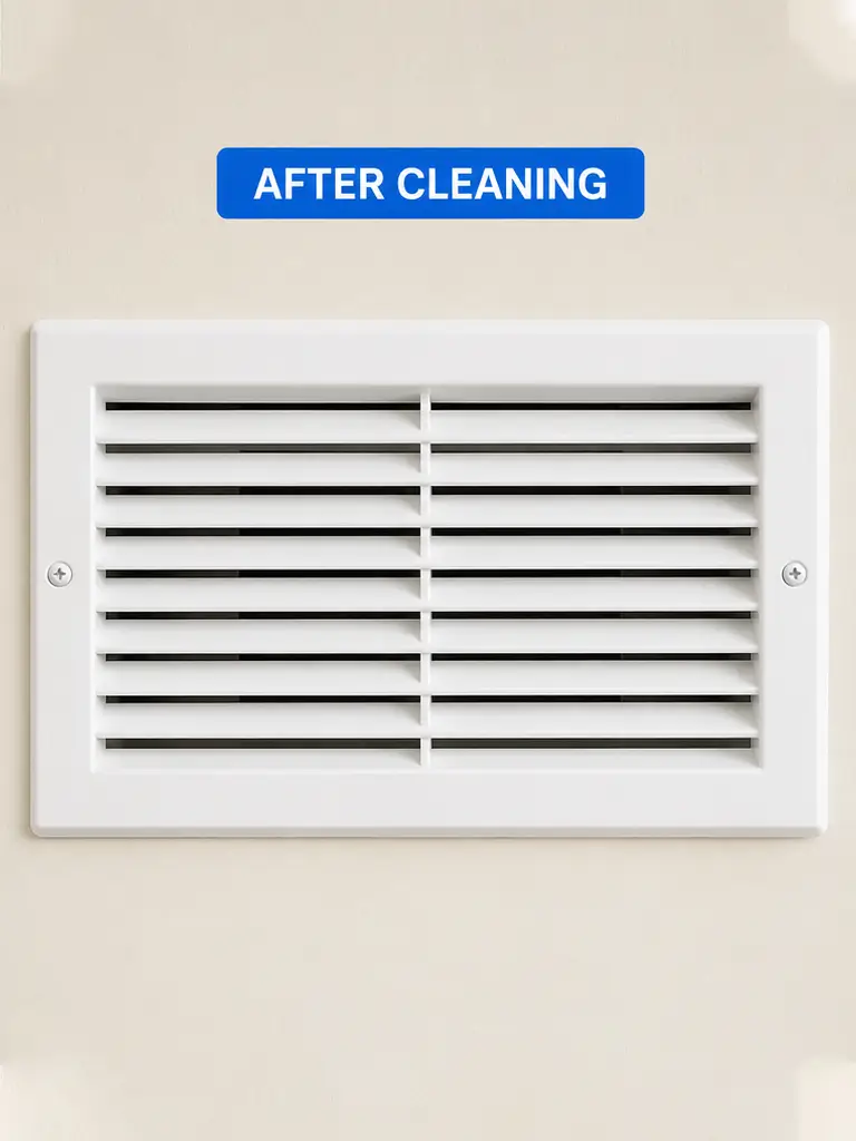 Clean air vent after service