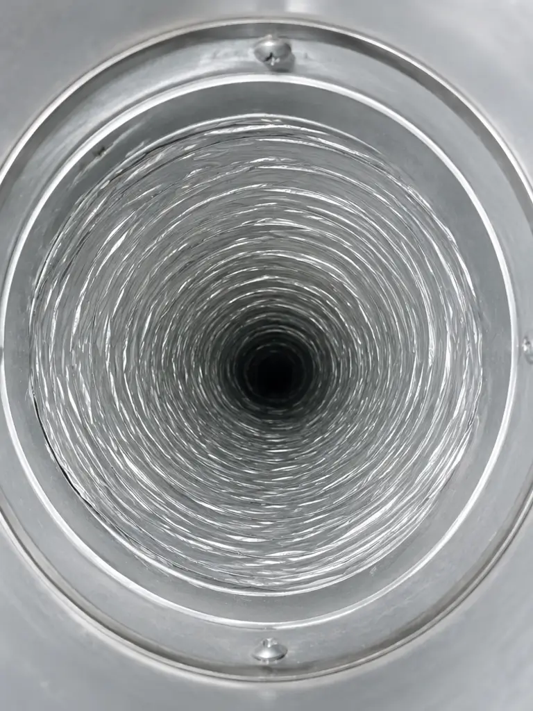 Clean dryer vent after service