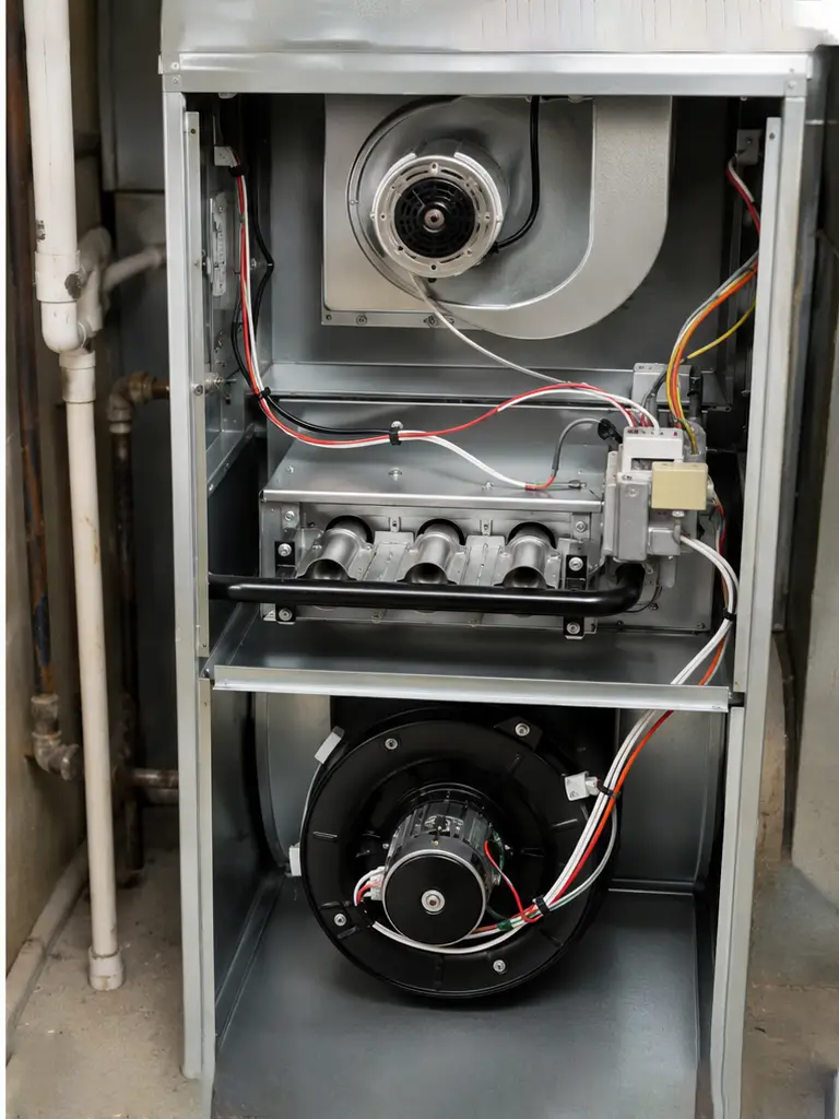 Clean furnace after service